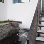 View of the Fountain / Koi Pond in the Gated Courtyard