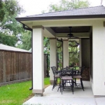 Another view of covered portico for carefree entertaining.