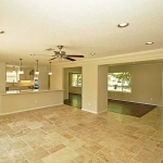 Open and spacious Den/Living/Dining/Kitchen area.