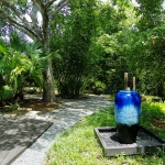 View of fountain from deck area.