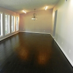 Full length of living dining area, situated just inside the front door. Wonderfull wood floors!